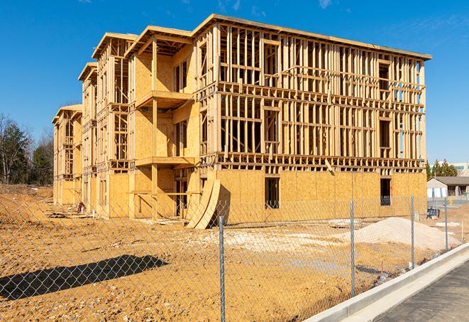 a mobile fence protecting a construction site and workers in Cudahy